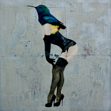 DITA - Oil and mixed technique on canvas by ICI ET LÀ - view 3